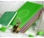 Pack Cadeau Vert clair : Le Saint Coran Rainbow et La citadelle du musulman (français/arabe/phonétique) avec diffuseur de parfum