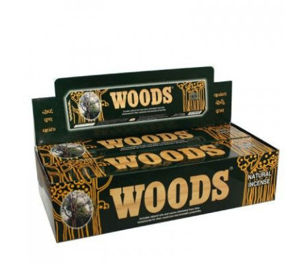 Boîte de 6 paquets Encens Woods - 90 batonnets d'encens indien