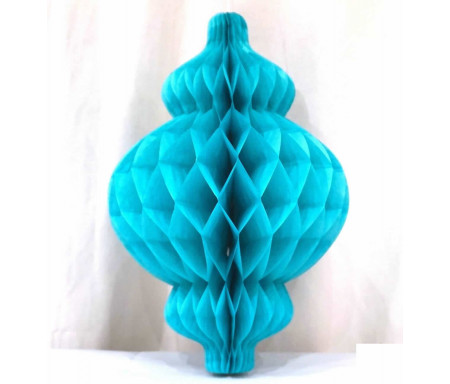 Lanterne en "nid d'abeille" Turquoise de 30cm