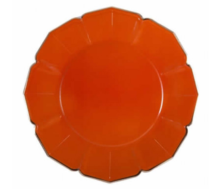 Lot de 8 grandes Assiettes pour le dîner bleu marine