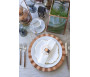 Lot de 8 Assiettes à dessert effet Lin de couleur Blanche