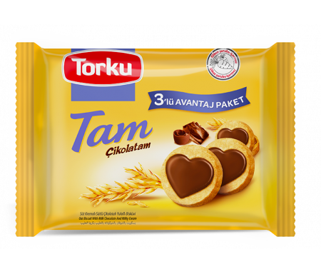 Biscuits à l'avoine au Chocolat au Lait - Lots de 3 Paquets individuels 249gr (83gr x 3) - TORKU