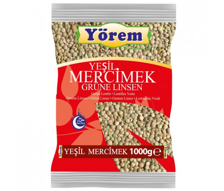 YOREM Yesil Mercimek / Lentilles Verte 1kg x 12pcs