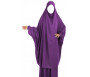 Jilbab adulte 2 pièces - Cape + Jupe évasée - Couleur aubergine