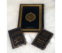 Pack Cadeau noir doré : Le Saint Coran (arabe), Chapitre Amma et La citadelle du musulman (français/arabe/phonétique)