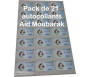 Pack de 21 autocollants "Aid Moubarak" bilingues (français/arabe - 6 cm) pour cadeaux musulman - Stickers Eid Mubarak - عيد مبارك