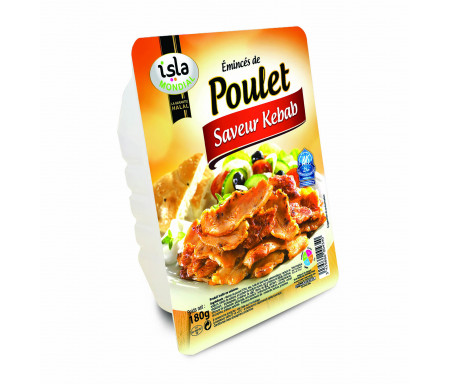 Émincé de Poulet Saveur Kebab certifié AVS 180gr - Isla Mondial