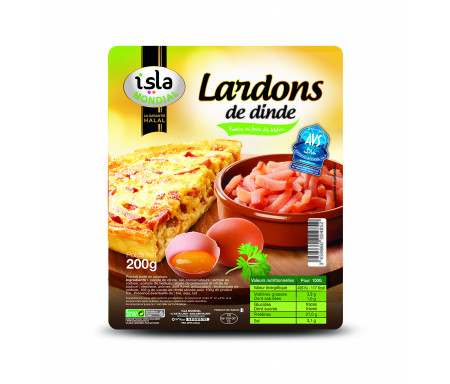 Lardons de Dinde certifié AVS 200gr - Isla Mondial