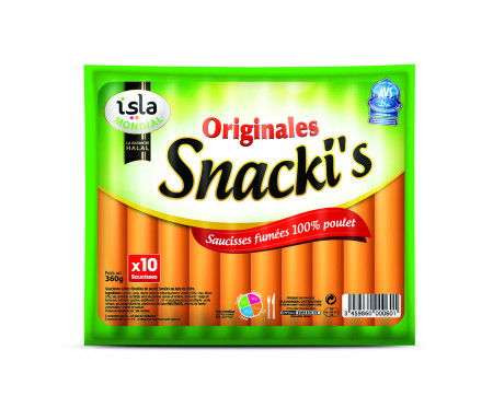 Saucisses Originales Snacki's certifié AVS 360gr - Isla Mondial