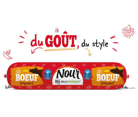 Saucisson Délice de Volaille / Boeuf piquant NOUR Halal certifié AVS 450gr - Isla Mondial