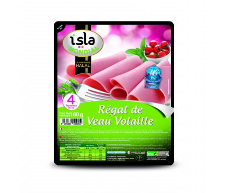 Régal de Veau / Volaille Halal certifié AVS 160gr (4 tranches) - Isla Mondial