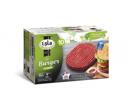 Steak Haché "Le Burger" Halal certifié AVS 800gr (10 sachets individuels) - Isla Mondial