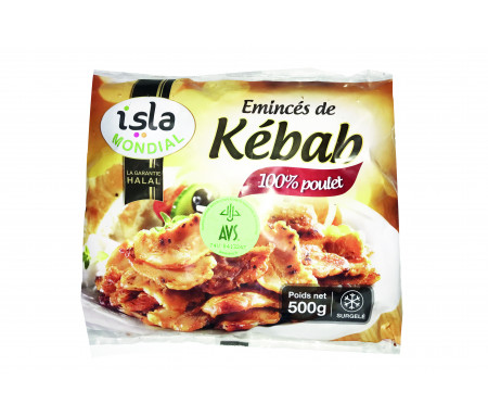 Émincé de Poulet Saveur Kebab Halal certifié AVS 500gr - Isla Mondial
