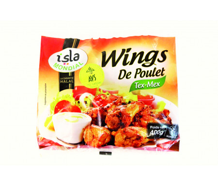 Wings de Poulet Saveur Tex-Mex Halal certifié AVS 400gr - Isla Mondial