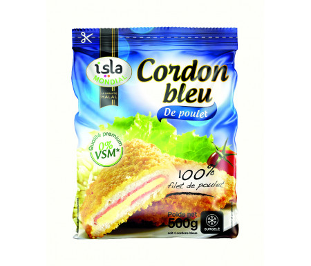 Cordons Bleus 100% Filets de Poulet Halal certifié AVS 400gr - Isla Mondial
