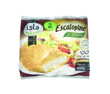 Escalopine 100% Filets de Poulet Halal certifié AVS 500gr - Isla Mondial