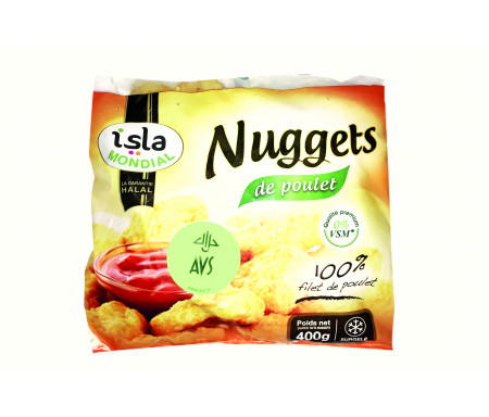 Nuggets 100% Filets de Poulet Halal certifié AVS 400gr - Isla Mondial