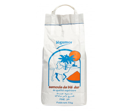 Semoule de Blé dur de Qualité supérieure - Fine 5kg - LEGUMOR