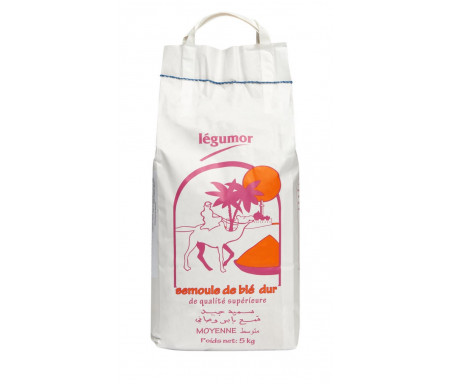 Semoule de Blé dur de Qualité supérieure - Moyen 5kg - LEGUMOR