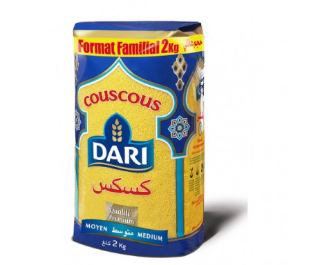 Couscous DARI de Qualité Premium - Format FAMILIAL - Moyen 2kg