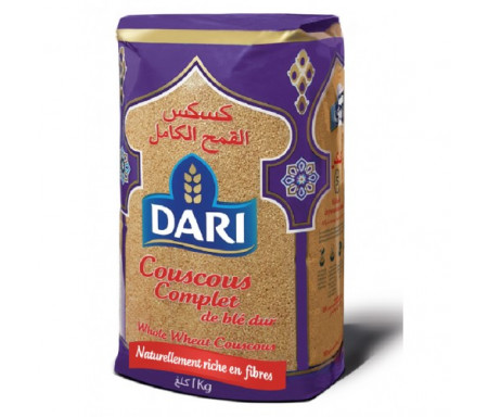 Couscous Complet de blé dur DARI (Riche en fibres) - 1kg