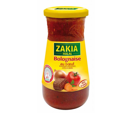 Sauce Bolognaise au Bœuf Halal riche en viande 400gr - ZAKIA
