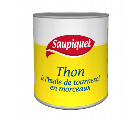 Thon Entier à l'Huile végétale en conserve SAUPIQUET - 800gr