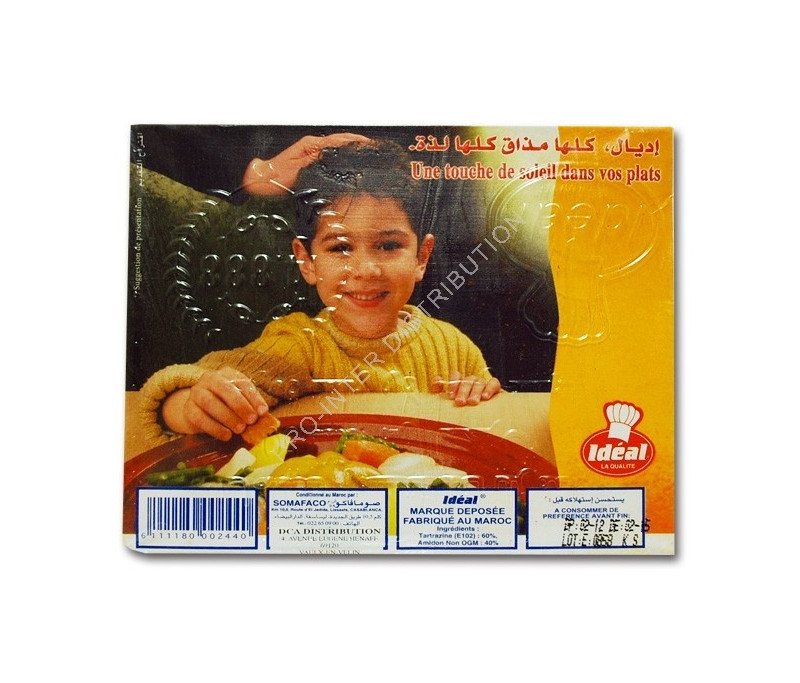 Sachet de Colorant alimentaire Marocain idéal 25gr. Ce colorant est très  utilisé dans la cuisine marocaine
