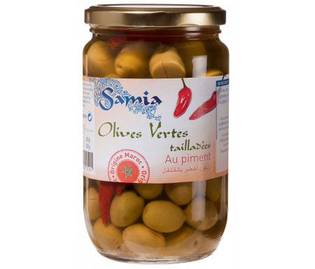 Olives Vertes pimentées 695gr / 72cl - SAMIA