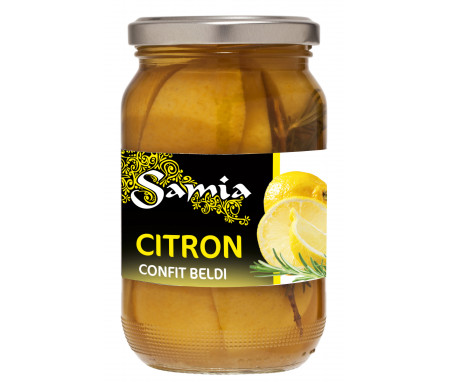 Citron Confits variété Beldi coupés en Quartiers 30gr - SAMIA
