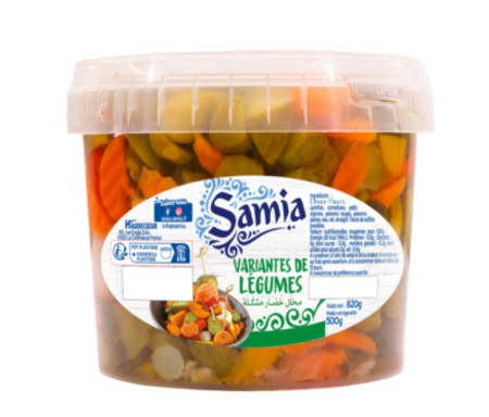 Variantes de légumes coupés en morceaux 820gr - SAMIA
