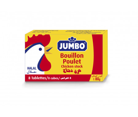 Bouillons Halal Jumbo Bleu au Poulet 8 cubes (80gr)
