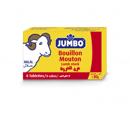 Bouillons Halal Jumbo Bleu au Mouton 8 cubes (80gr)