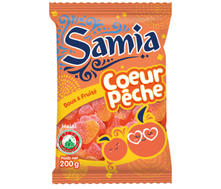 Bonbons Halal Cœurs de pêche 200gr - SAMIA