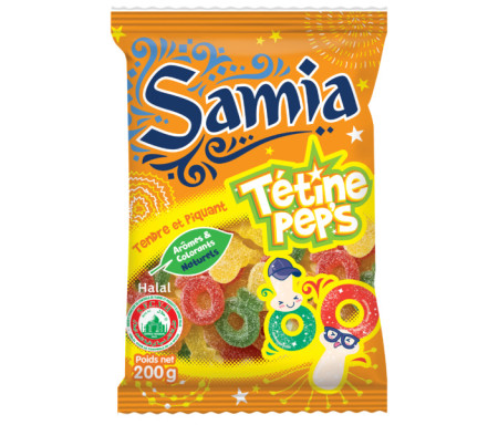 Bonbons Halal Tétines acidulées 200gr - SAMIA