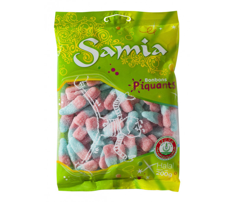 Bonbons Halal Pink Bottles acidulées 200gr - SAMIA par chez Samia sur