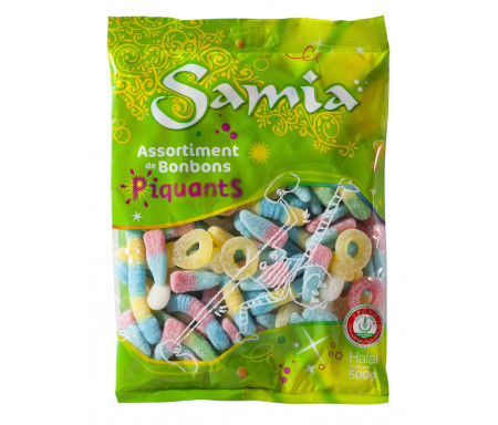 Bonbons Halal acidulés Assortiment 500gr - SAMIA