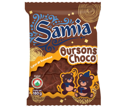 Bonbons Halal Oursons moelleux au Chocolat 180gr - SAMIA