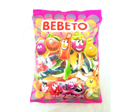 Bonbons Halal Crocodiles au vrai jus de fruit 1kg (Format Familial) - Bebeto