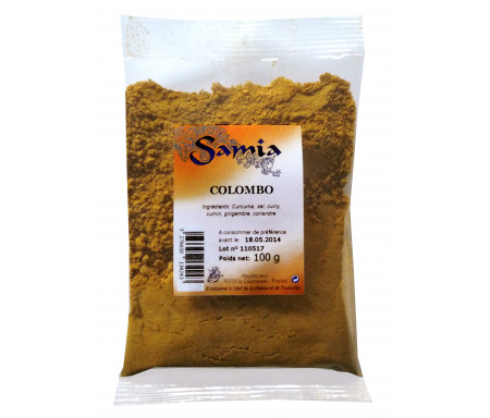 Colombo en poudre / moulu en Sachet de 100gr - SAMIA