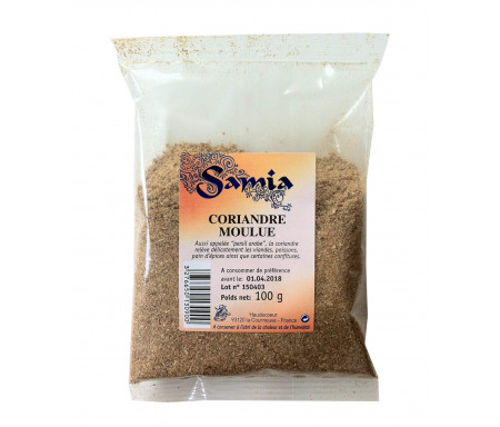 Coriandre en poudre / moulu en Sachet de 100gr - SAMIA