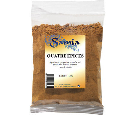 Quatre (4) Épices en poudre / moulu en Sachet de 100gr - SAMIA