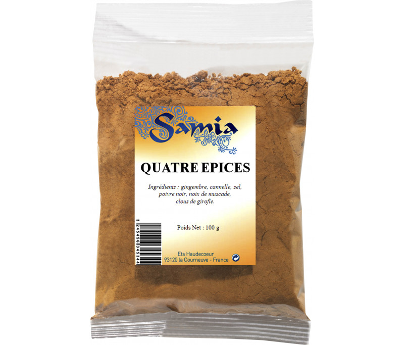 Quatre (4) Épices en poudre / moulu en Sachet de 100gr - SAMIA par