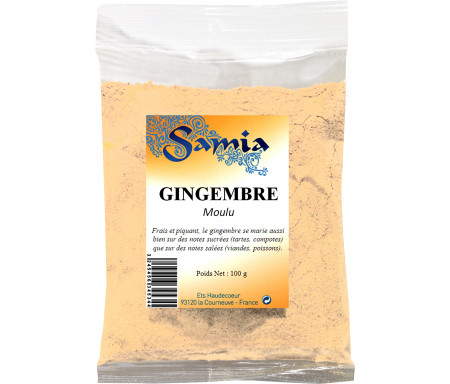 Épices Gingembre en poudre / moulu en Sachet de 100gr - SAMIA