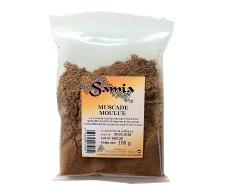 Muscade en poudre / moulu en Sachet de 100gr - SAMIA