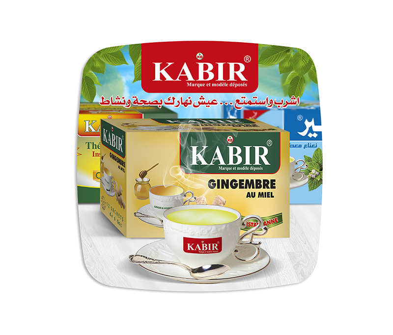 Thé au miel et au gingembre Kabir 24 pièces (2 BOÎTES) + Cadeau Livraison  Gratui