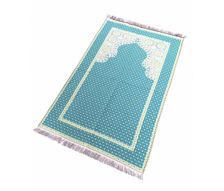 Tapis fin de Grande taille pour Adulte avec motif doré - Dominante de Vert