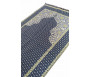 Tapis fin de Grande taille pour Adulte avec motif doré - Dominante de Bleu