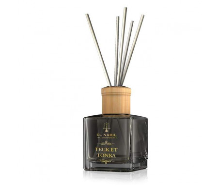 Parfum d'intérieur El Nabil "Teck et Tonka" (Parfum d'ambiance avec bâtonnets) - 150ml