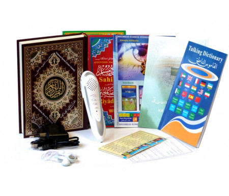 Stylo Lecteur (8 Gb - 18 récitateurs) avec Coran multifonction Format Moyen (19 x 14 cm) et nombreux livres 